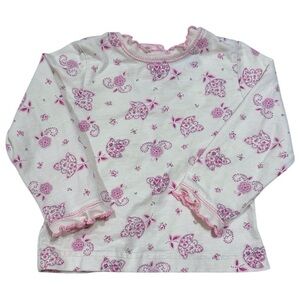 Vintage Vitamins Kids Pink Floral Long-Sleeve Top - Size 18M